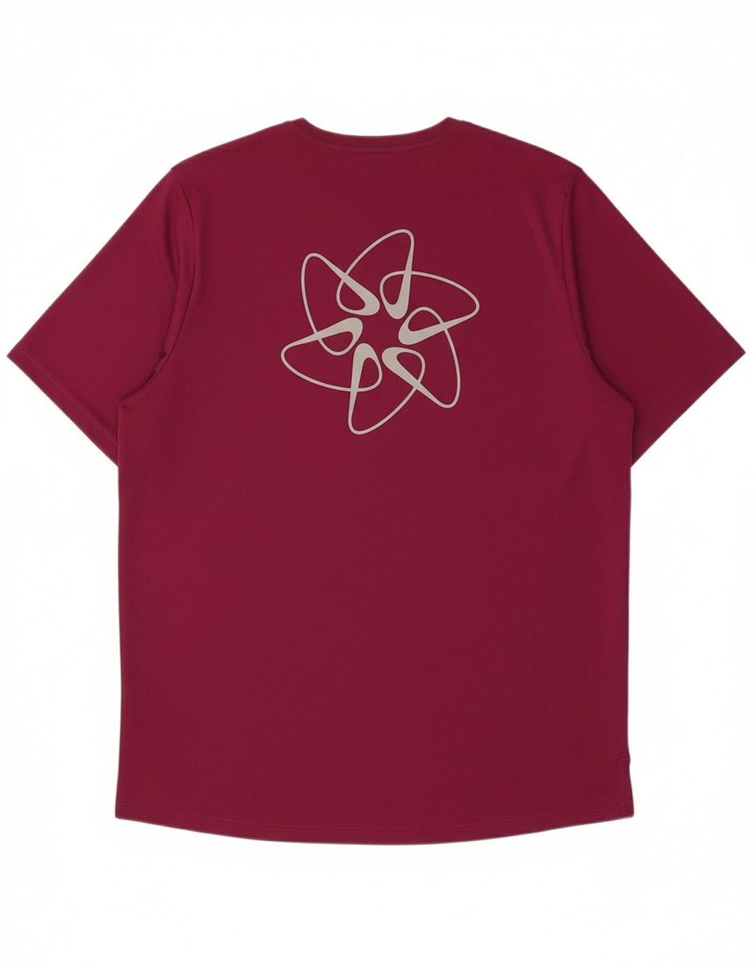 NIKE Mens Dri Fit Graphic T-Shirt Top Medium Burgundy Polyester