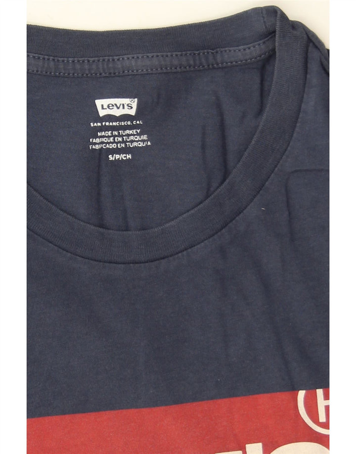 Levi's muška majica kratkih rukava s grafičkim motivima, mala tamnoplava pamuk