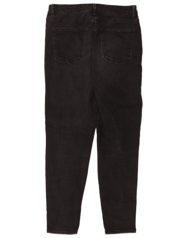 Marks & Spencer ženske uske traperice UK 14 Large W32 L28 crni pamuk