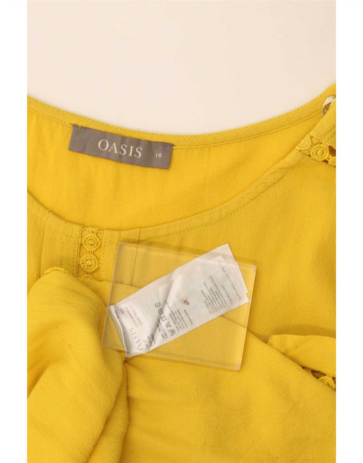 Gornji dio ženske tunike Oasis UK 10 Small Yellow od viskoze