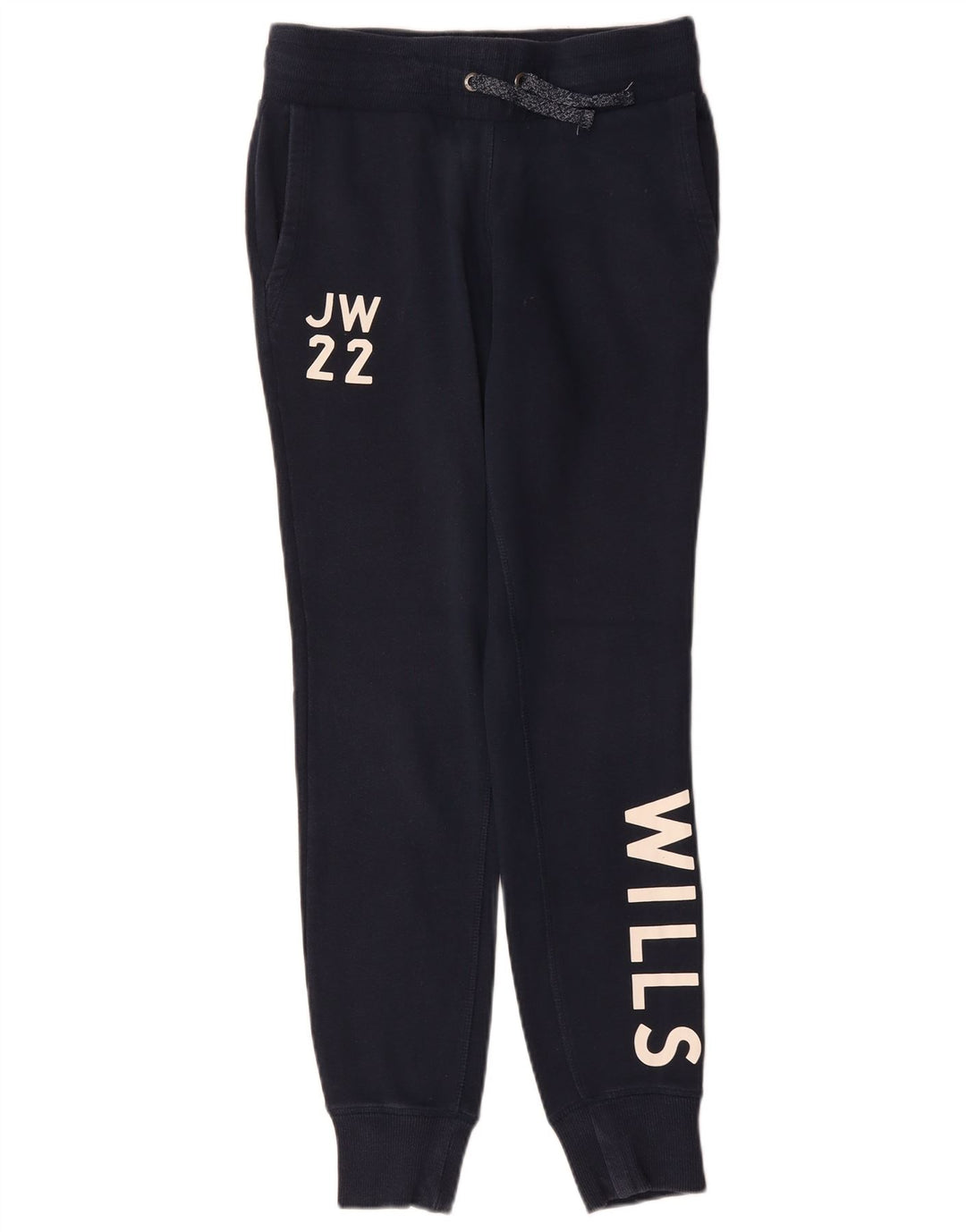JACK WILLS Ženske trenirke s grafičkim motivima Joggers UK 8 Male tamnoplave
