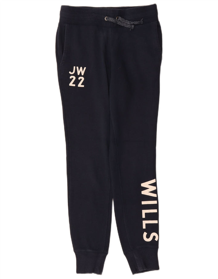 JACK WILLS Ženske trenirke s grafičkim motivima Joggers UK 8 Male tamnoplave