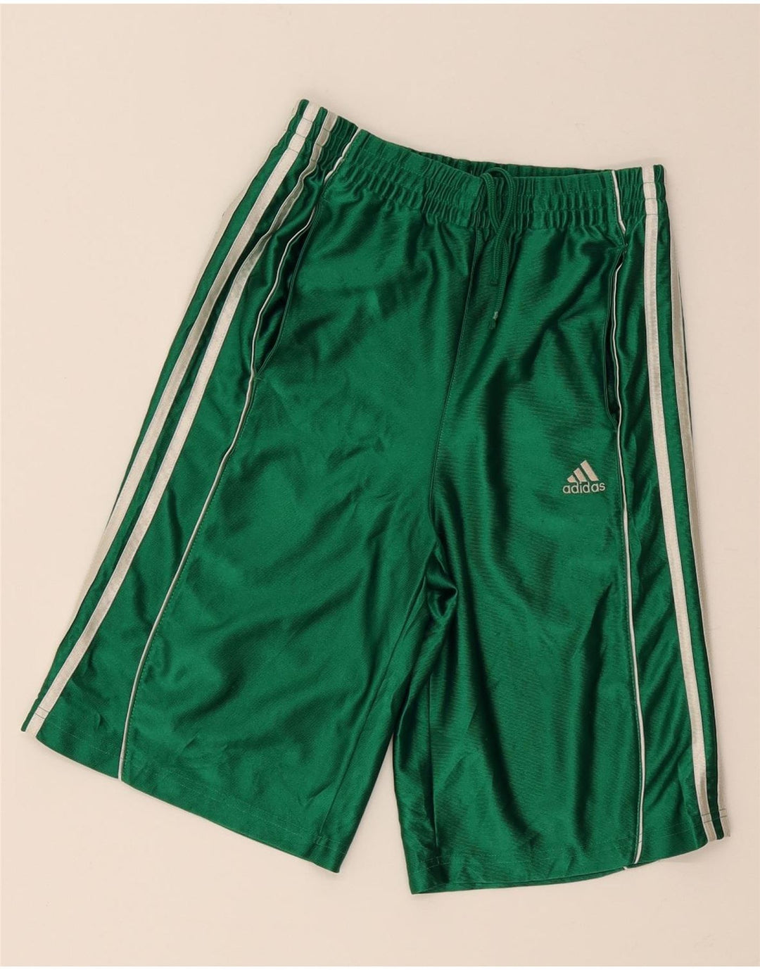 Adidas kratke sportske hlače za dječake od 10 do 11 godina srednje zelene boje od poliestera