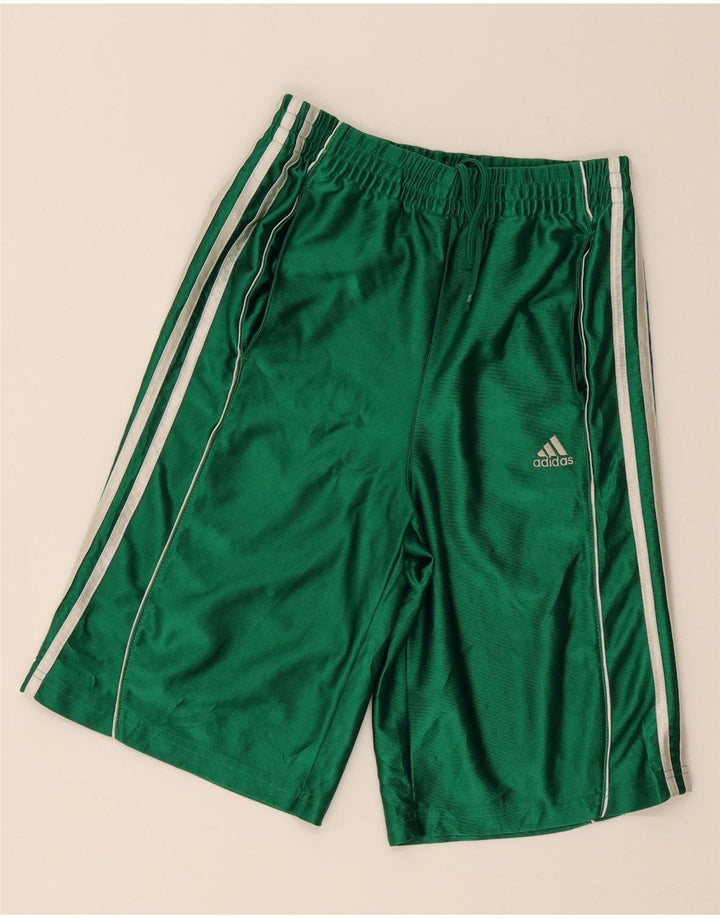 Adidas kratke sportske hlače za dječake od 10 do 11 godina srednje zelene boje od poliestera