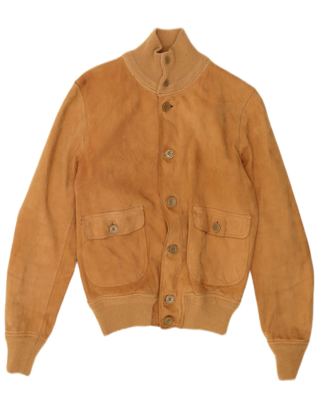 Vintage muška bomber jakna od brušene kože UK 36 Mala smeđa kožna