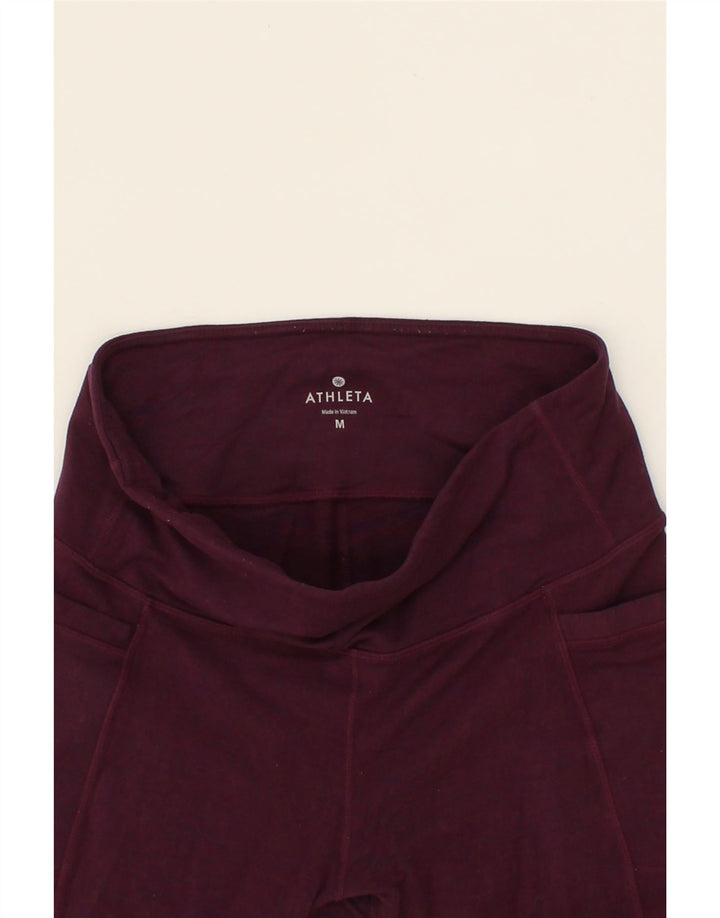 ATHLETA Womens Leggings UK 12 Medium  Purple Nylon Vintage Athleta and Second-Hand Athleta from Messina Hembry 