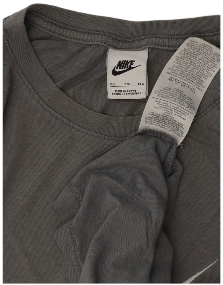 Nike muška majica kratkih rukava s grafičkim motivima 2XL, sivi pamuk