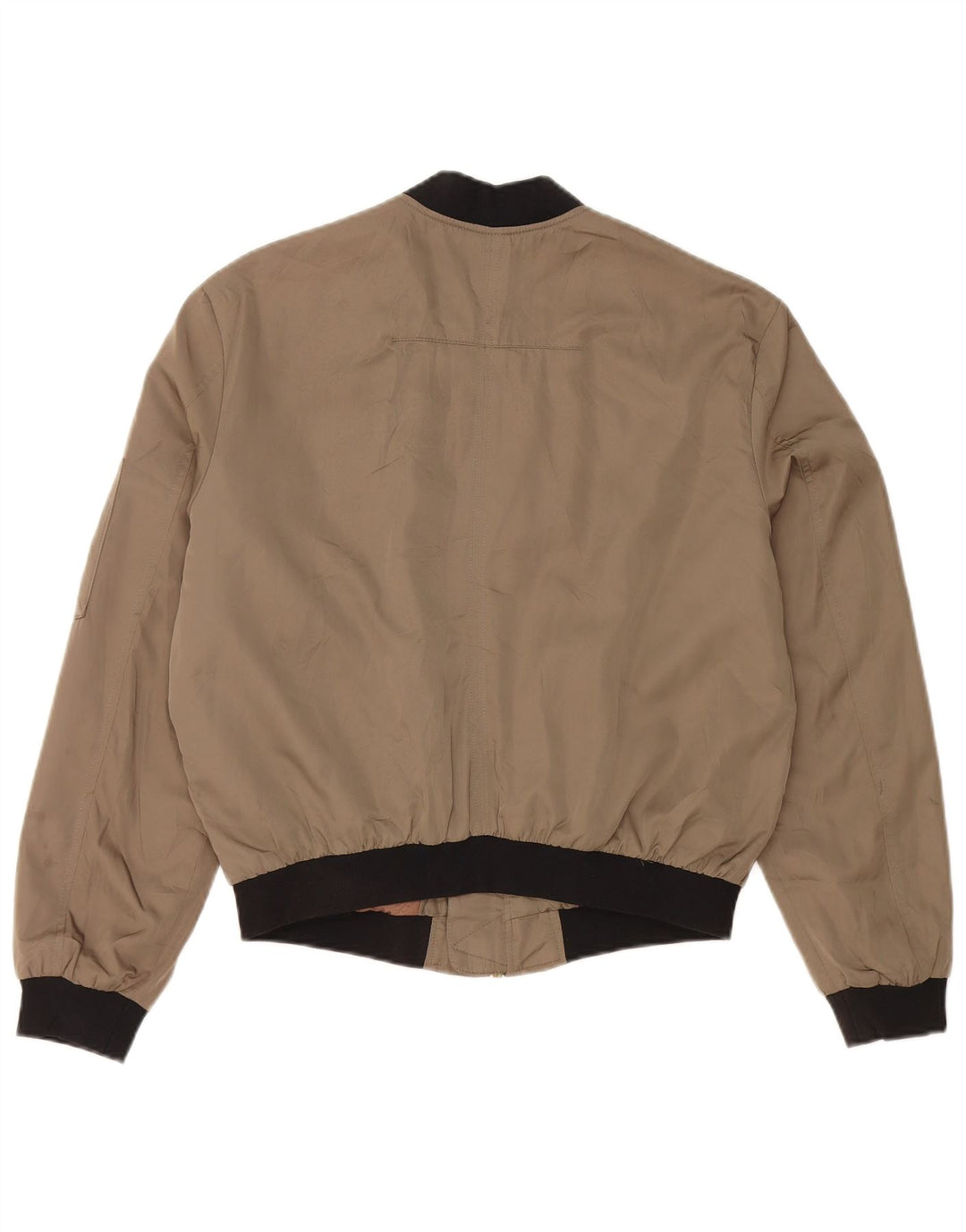 ZARA ženska prevelika bomber jakna UK 10 Mali zeleni pamuk