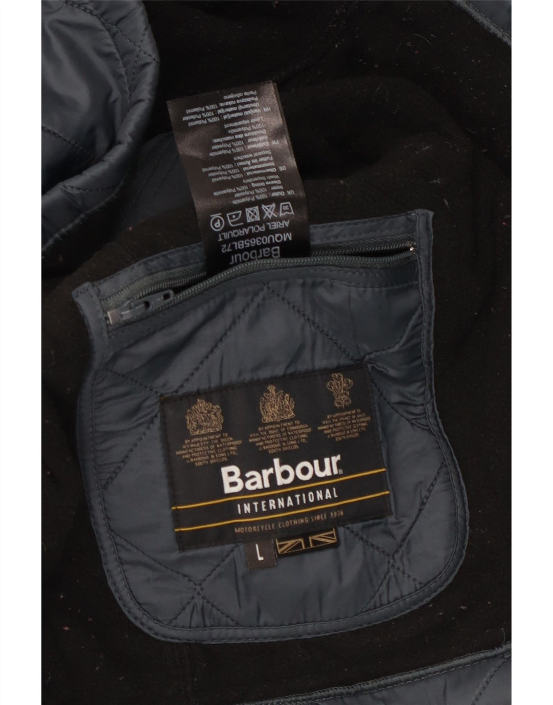 BARBOUR Muška prošivena jakna UK 40 Large tamnoplavi poliamid