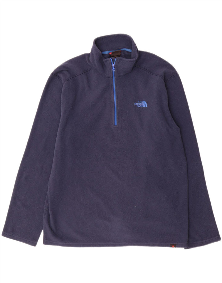 THE NORTH FACE Veliki muški džemper od flisa s patentnim izrezom, tamnoplavi poliester