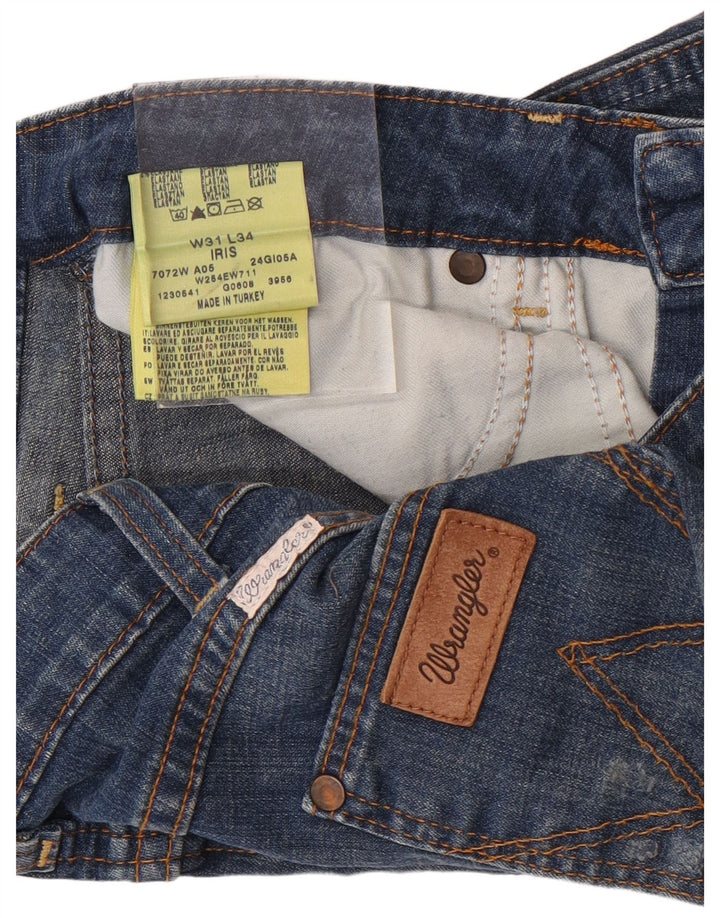 Wrangler muške traper hlače Iris W31 srednje plavi pamuk