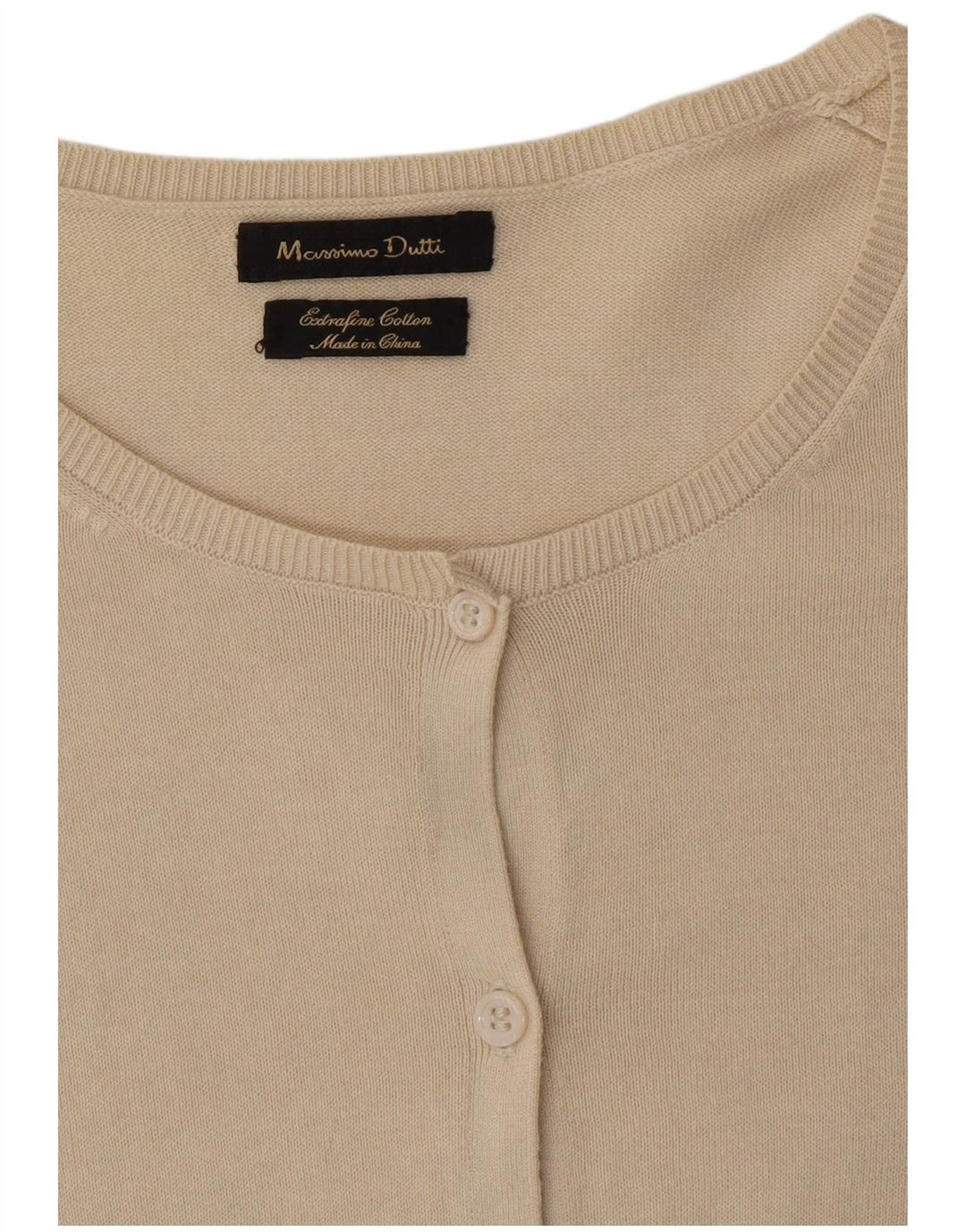 MASSIMO DUTTI Ženski kardigan pulover UK 10 Small Off White Cotton