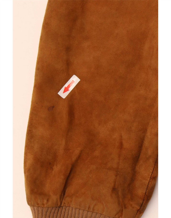 Vintage muška bomber jakna od brušene kože IT 50 velika bež koža