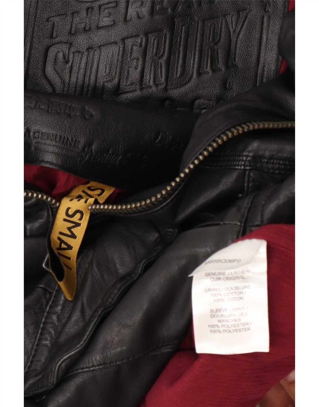 Superdry ženska vojna kožna jakna UK 10 Mala crna
