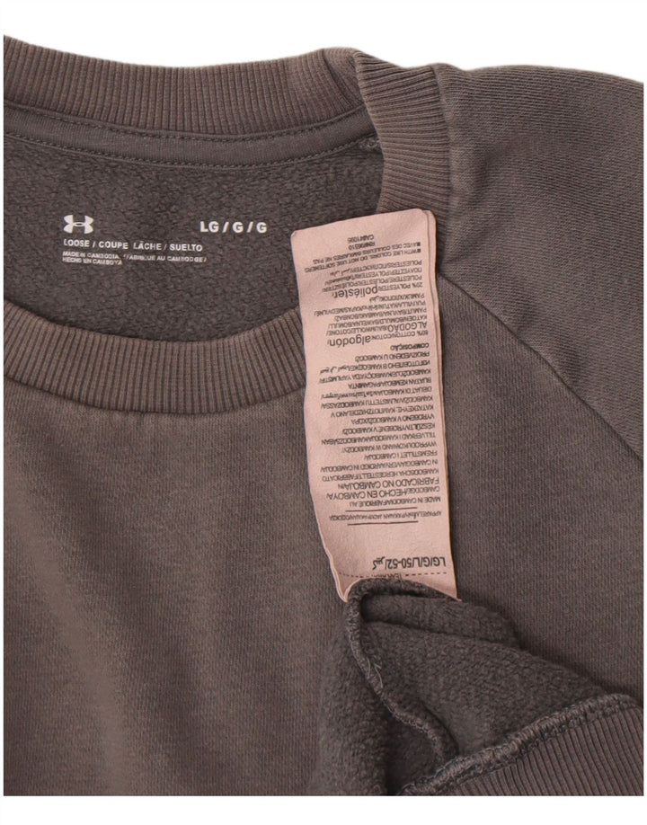 Veliki sivi pamučni muški džemper Under Armour