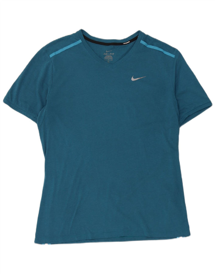 Nike Dri Fit majica kratkih rukava, veliki plavi poliester