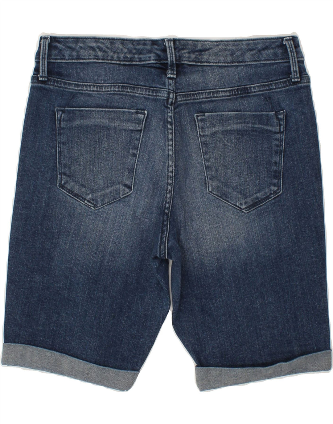 MOSSIMO Womens Mid Rise Bermuda Denim Shorts US 6 Medium W28 Blue Cotton Vintage Mossimo and Second-Hand Mossimo from Messina Hembry 