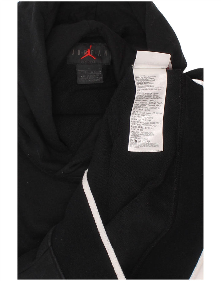 Veliki crni pamuk s kapuljačom s kapuljačom JORDAN za dječake 12-13 godina