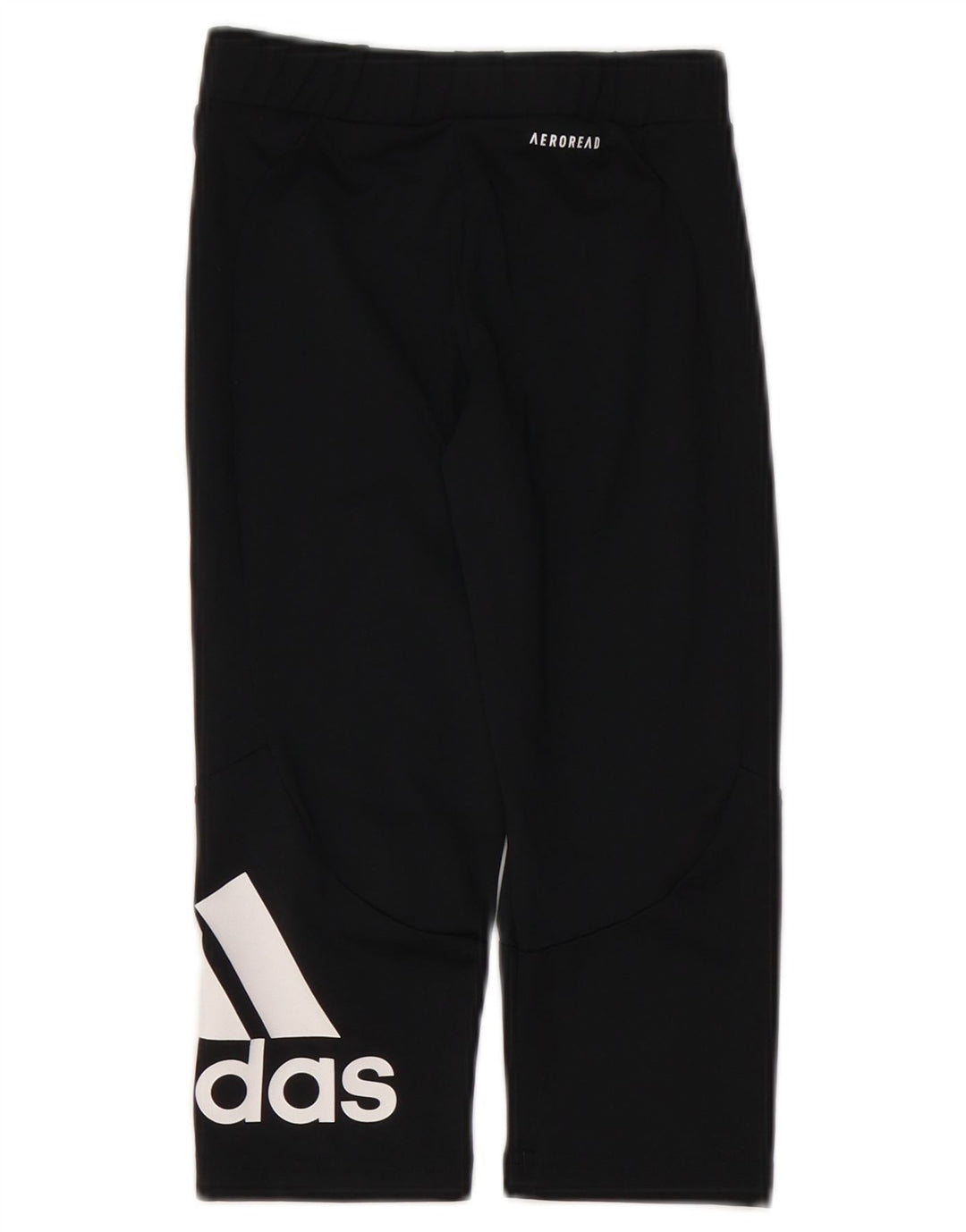 ADIDAS Girls Aeroready Graphic Leggings 9-10 Years Black Poliester