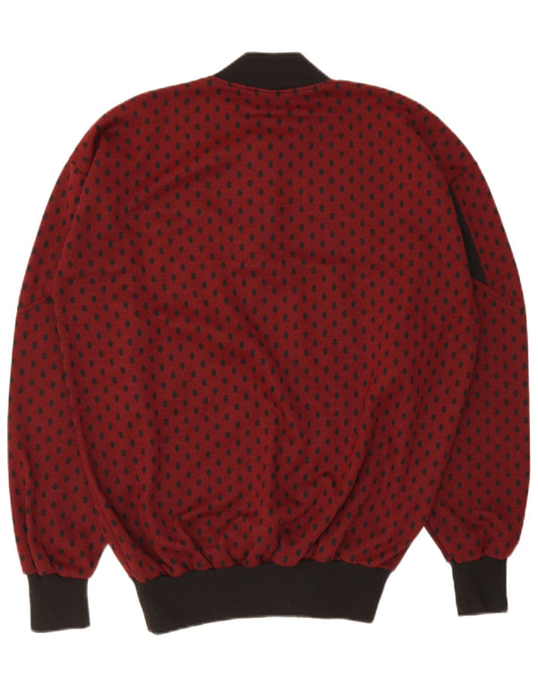 Vintage muški džemper s okruglim izrezom UK 46 2XL kestenjasto mrljast