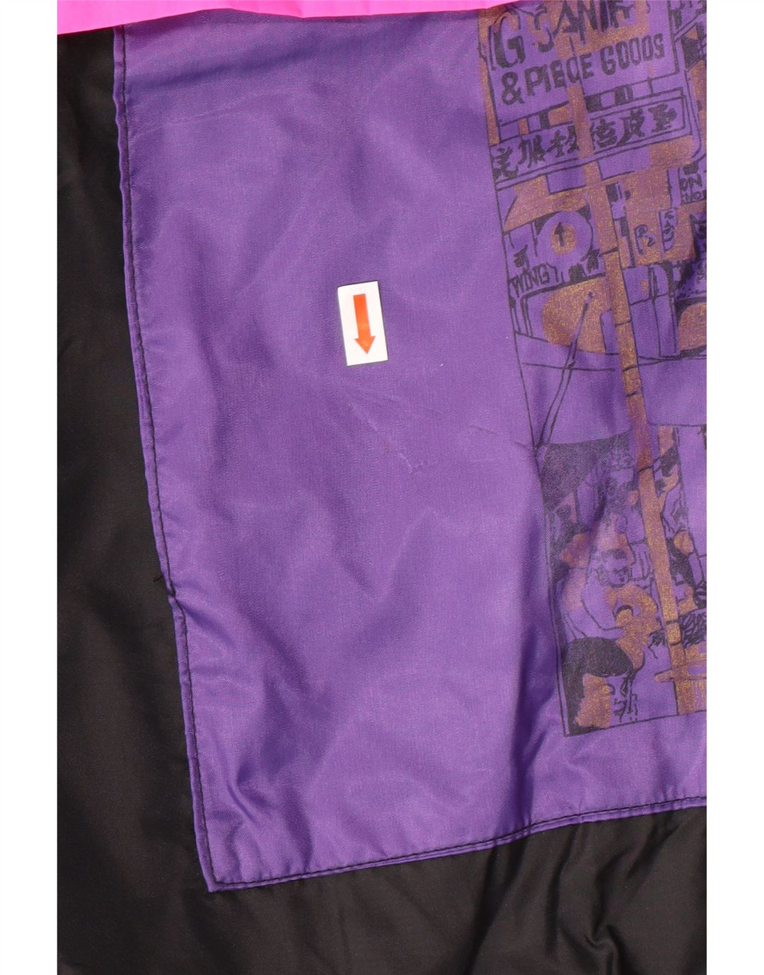 VINTAGE muška anorak jakna s kapuljačom UK 38 Srednje crna poliamidna boja