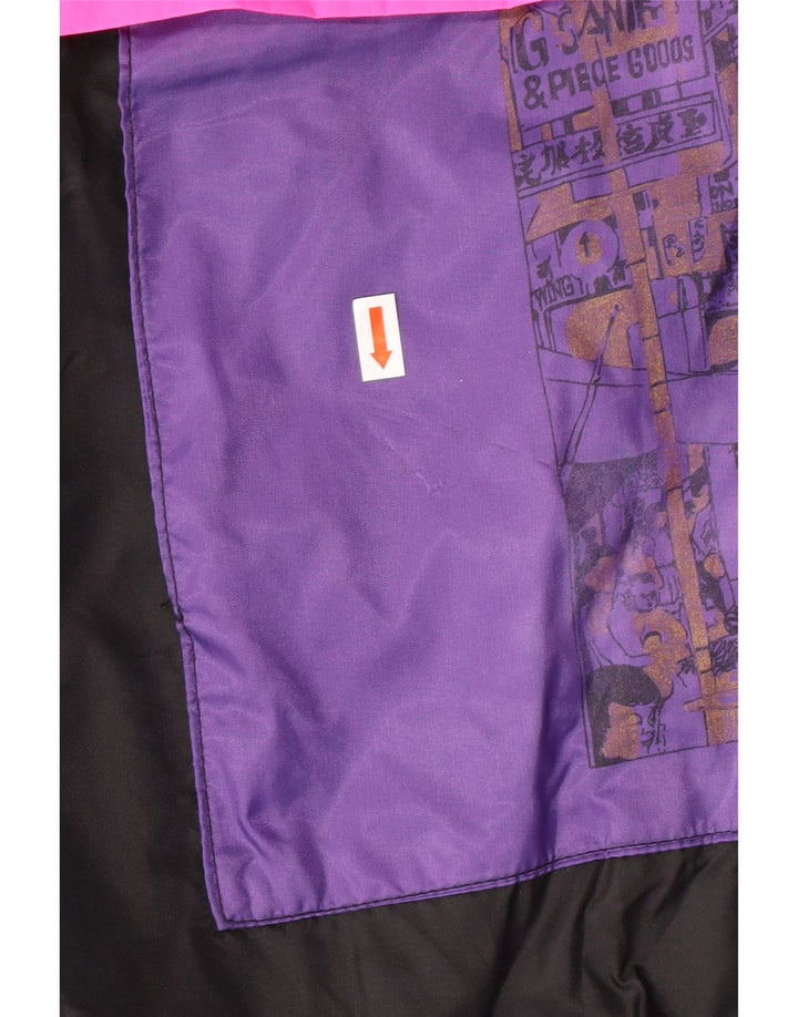 VINTAGE muška anorak jakna s kapuljačom UK 38 Srednje crna poliamidna boja