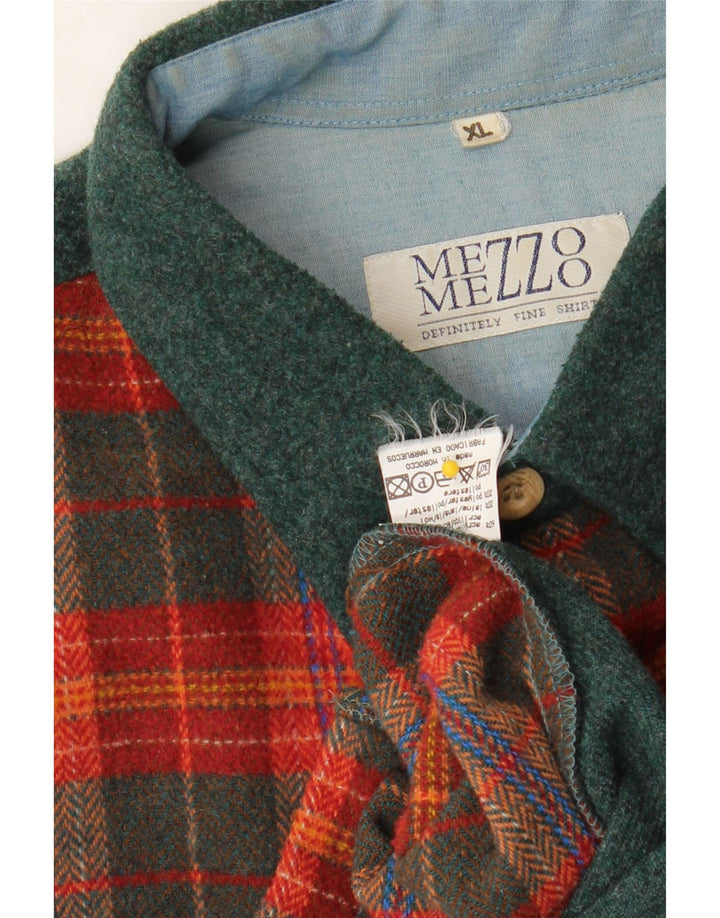 VINTAGE Mens Flannel Shirt XL Red Check Acrylic Vintage Vintage and Second-Hand Vintage from Messina Hembry 