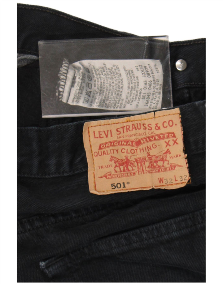 LEVI'S muške 501 ravne traperice W32 L32 tamnoplavi pamuk