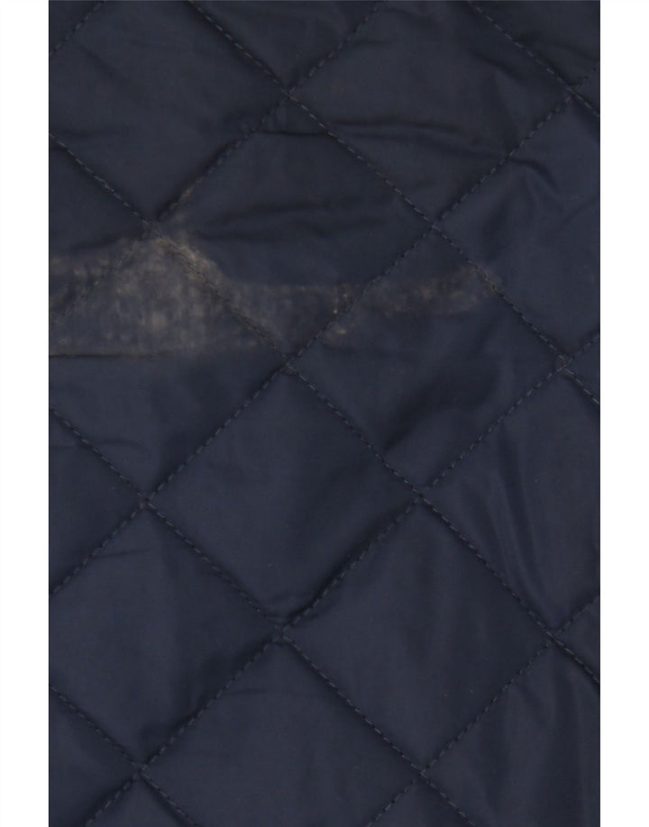 CREW CLOTHING Mens Quilted Jacket Large Navy Blue Vintage Crew Clothing and Second-Hand Crew Clothing from Messina Hembry 