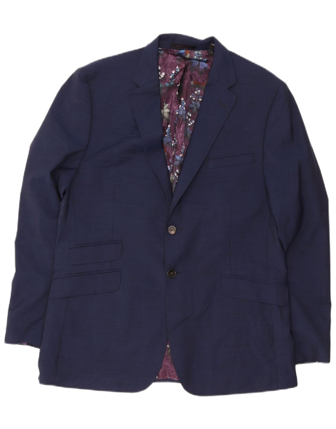 Ted Baker Muški sako sa 2 gumba UK 44 2XL Mornarsko plava vuna