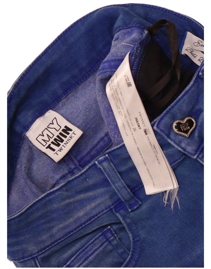 Twinset ženske lepršave traperice W26 L30 plavi pamuk