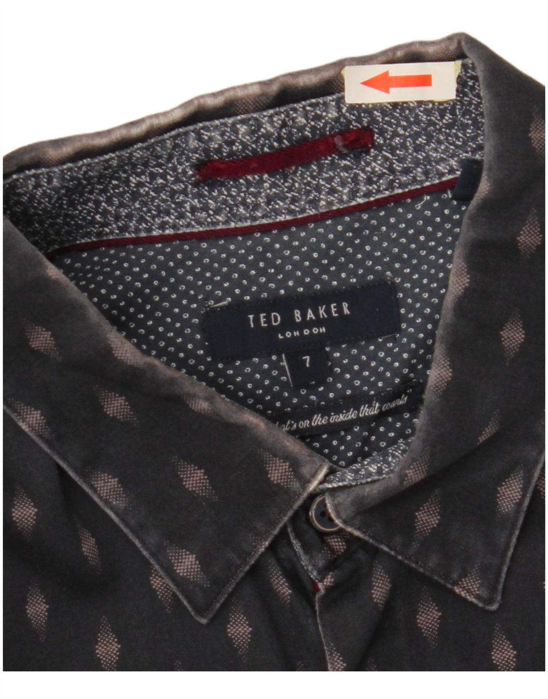 TED BAKER Muška košulja veličina 7 3XL tamnoplavi geometrijski pamuk