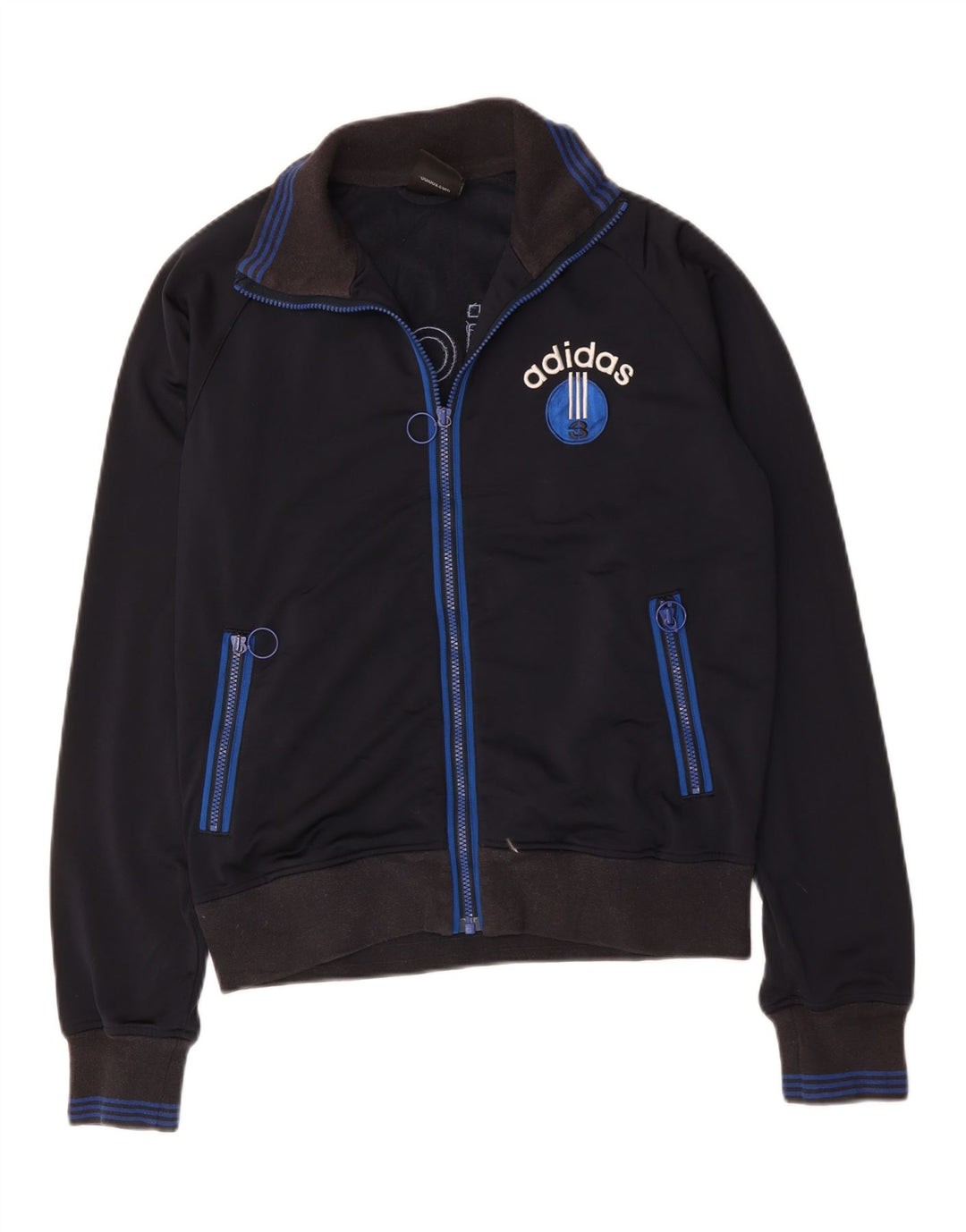 ADIDAS muška grafička trenirka, gornja jakna srednje tamnoplave boje od poliestera