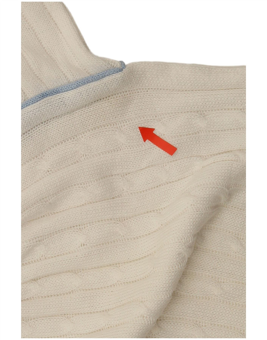 VINTAGE Mens V-Neck Jumper Sweater Small White Cotton