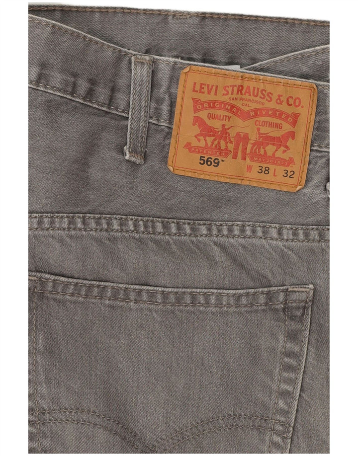 Levi's muške 569 široke traperice W38 L29 sivi pamuk