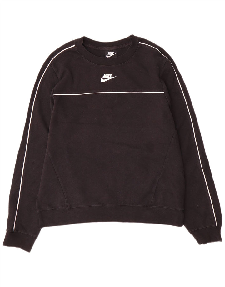 Nike Ženska majica s kratkim rukavima UK 14 Srednje crni pamuk
