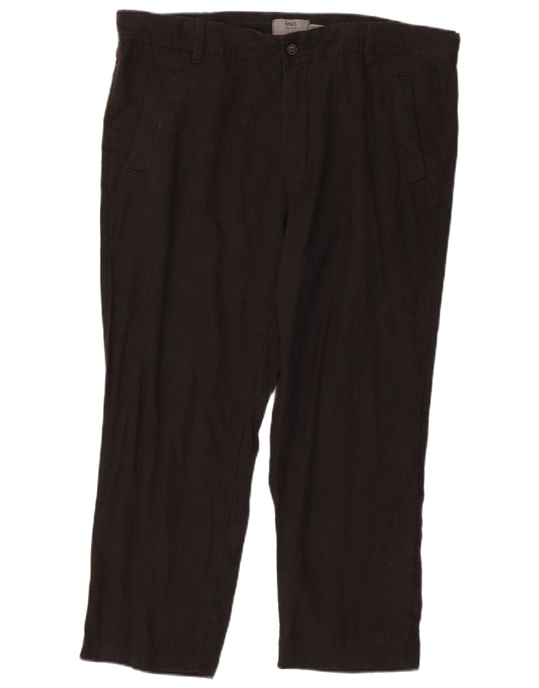 MARKS & SPENCER Muške uske chino hlače W36 L25 sivi lan