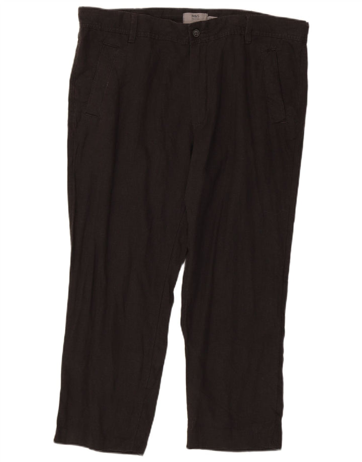MARKS & SPENCER Muške uske chino hlače W36 L25 sivi lan