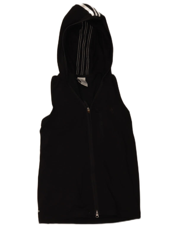 Adidas ženska trenirka bez rukava s kapuljačom UK 6 XS crna na pruge