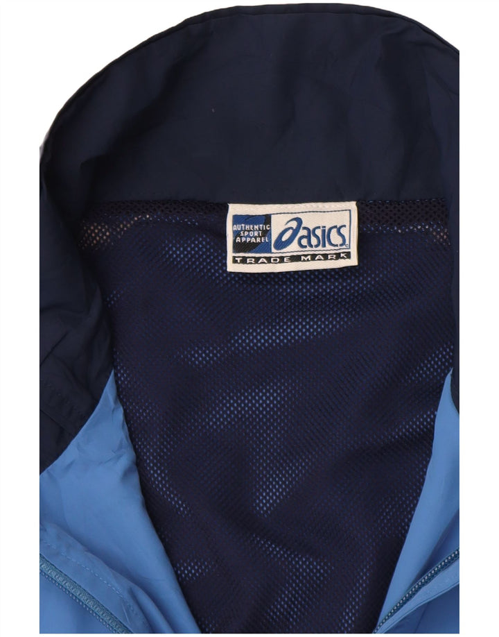 Asics muška gornja jakna za trenirku 2XL plavi poliester u boji