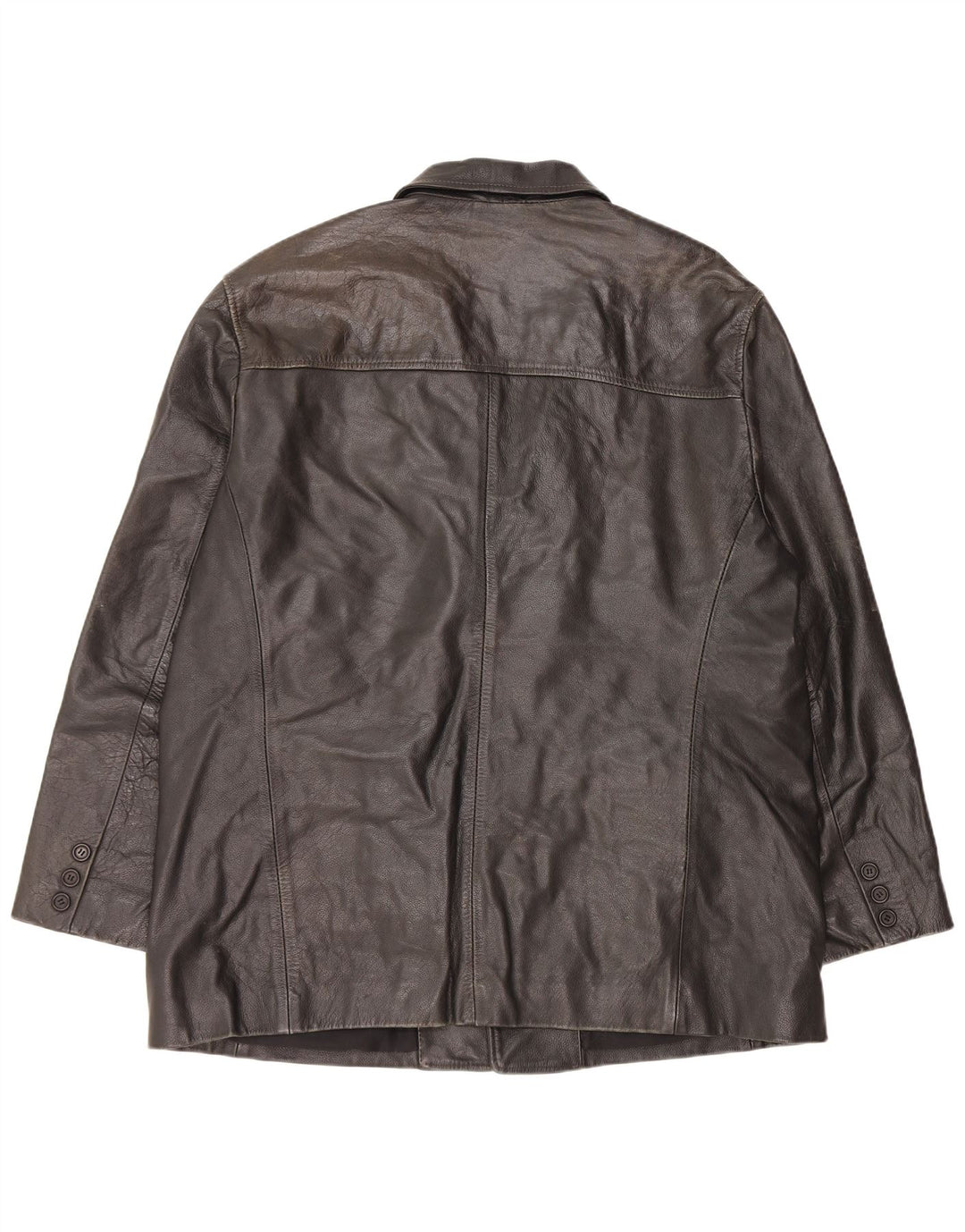 Vintage muška kožna jakna UK 44 2XL crna koža