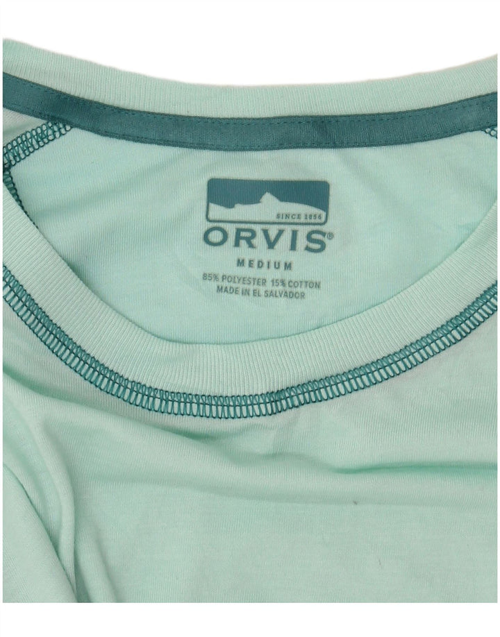 Orvis muška majica dugih rukava srednje zelene boje od poliestera