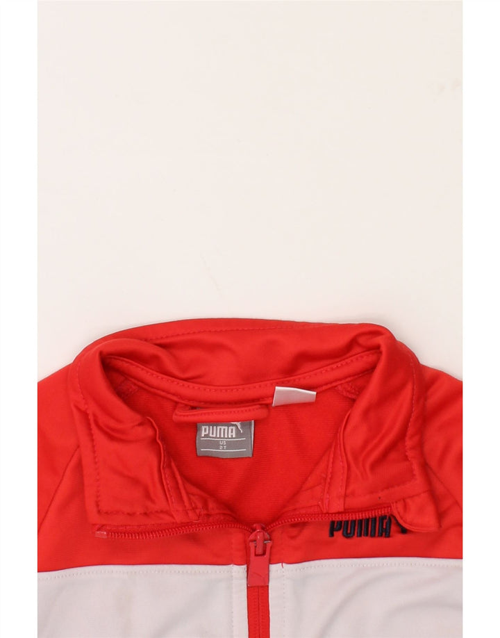 PUMA Baby Boys Tracksuit Top Jacket 18-24 Months Red Colourblock Polyester Vintage Puma and Second-Hand Puma from Messina Hembry 