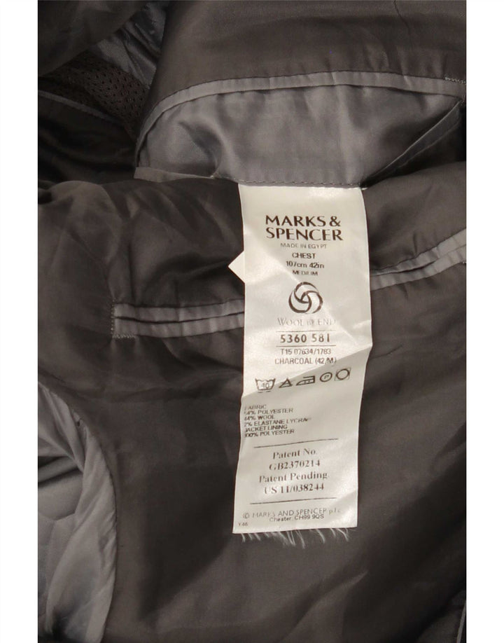 Marks & Spencer muška jakna sa 3 gumba UK 42 veliki sivi poliester