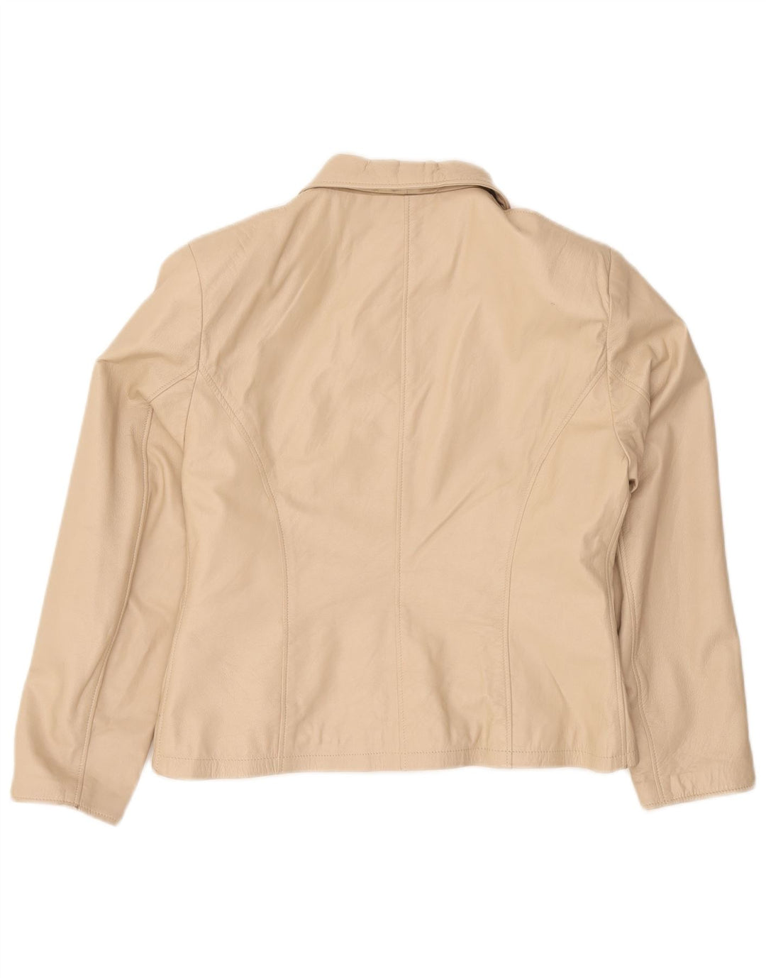 Vintage ženska kožna jakna UK 18 XL bež koža