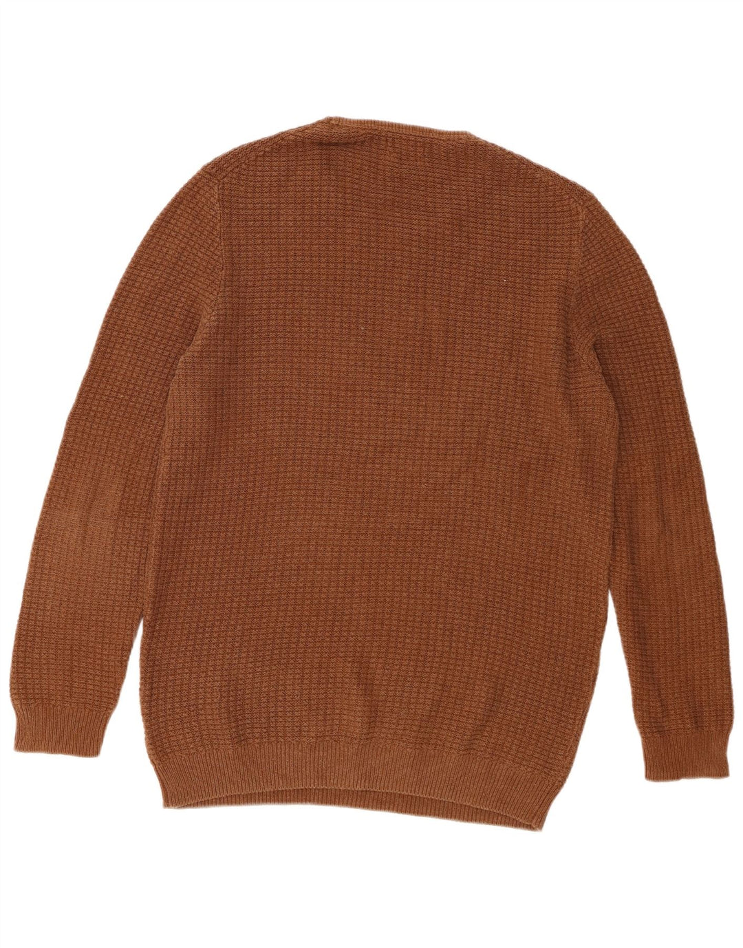 Veliki smeđi pamuk, muški džemper s okruglim izrezom Massimo Dutti