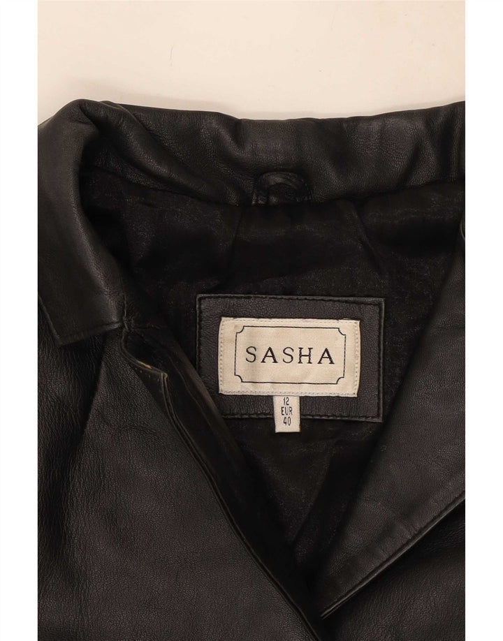 Sasha ženska kožna jakna UK 12 srednje crna