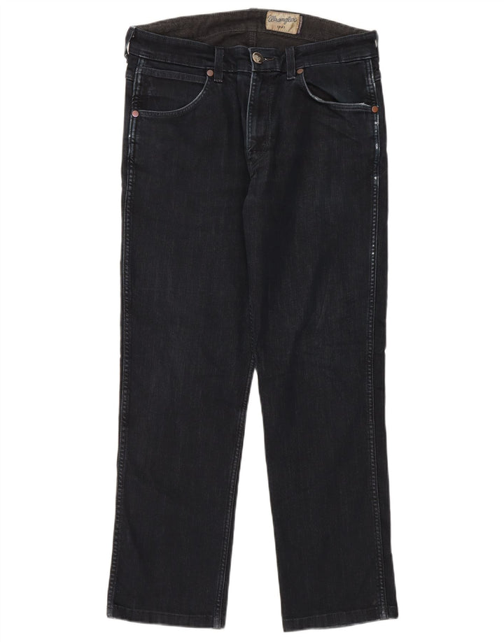 Wrangler muške ravne traperice W32 L28 crni pamuk
