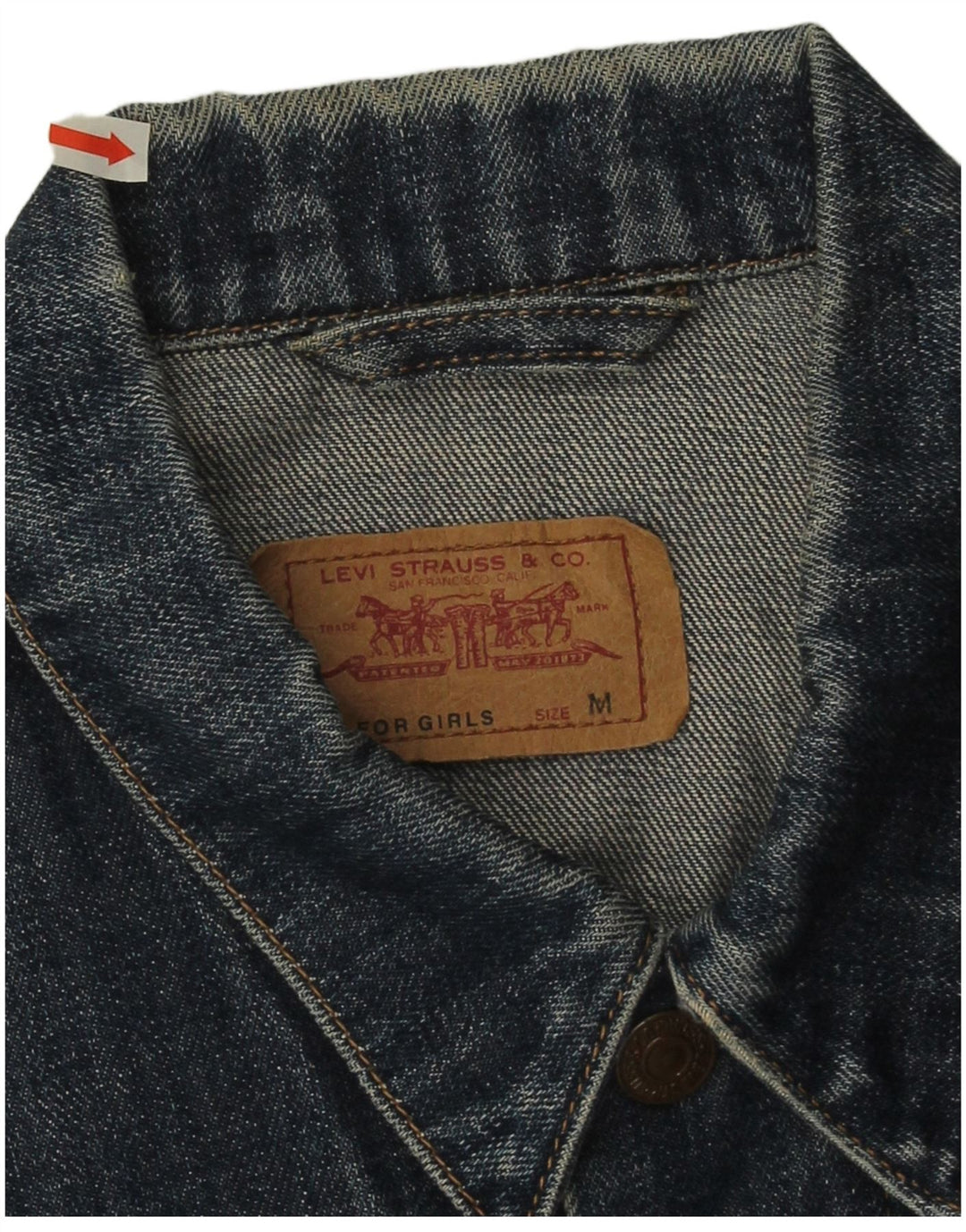 Levi's traper jakna za djevojčice 11-12 godina, srednje tamnoplavi pamuk