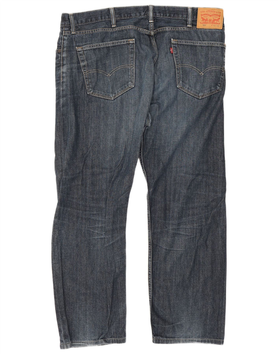 Levi's muške 505 ravne traperice W42 L28 plavi pamuk